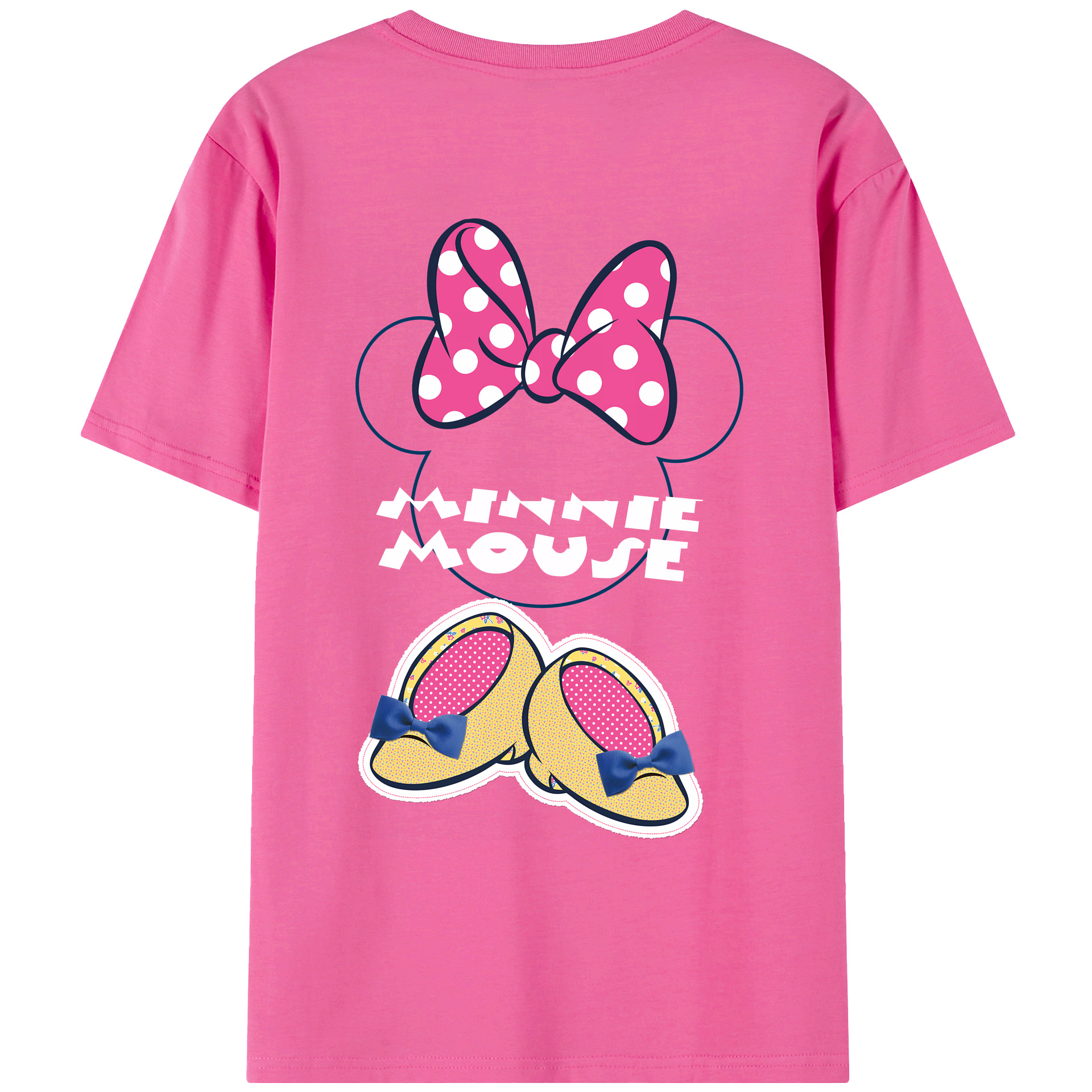 （画像用） ミッキーマウス Mickey Mouse レディース半袖Tシャツ(バックプリント)